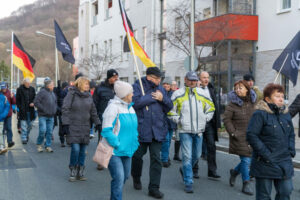 Auf der Kundgebung in Freital